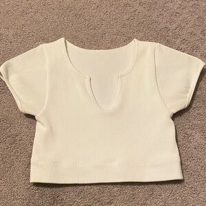 Hollister White Crop Top size M